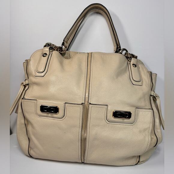 Coach Chelsea Flagship Mixed Metal Turnlock Pocket Shoulder Bag Cream 17786 ✨ - Picture 3 of 10